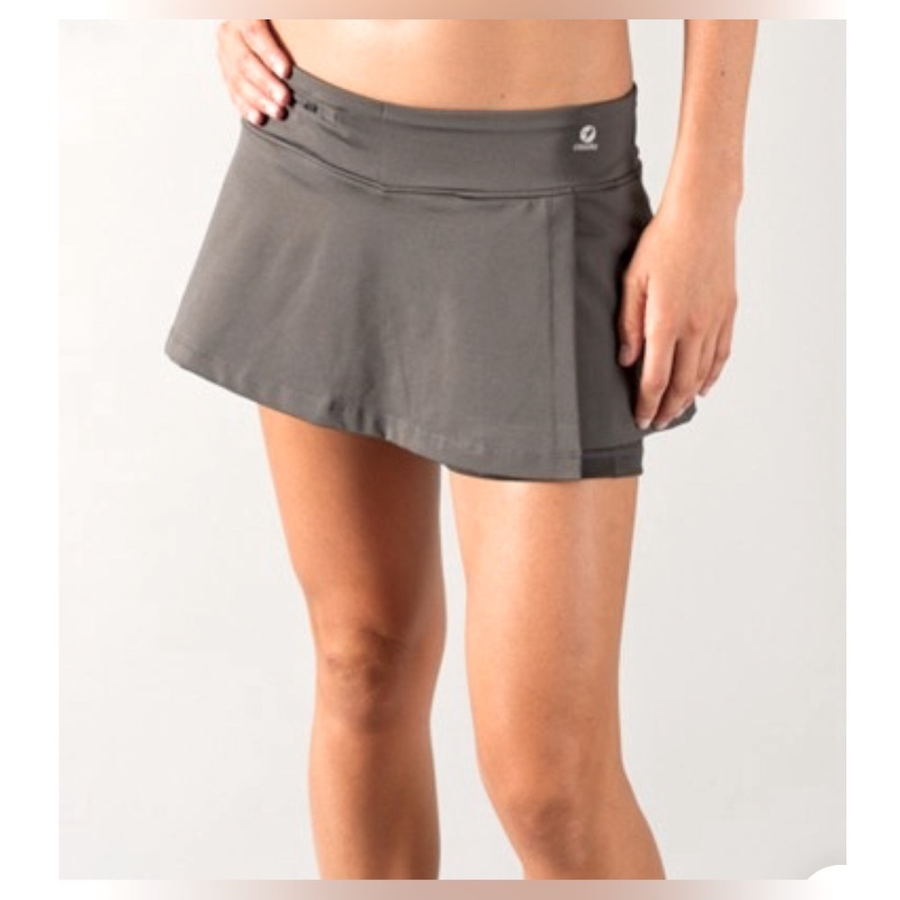 Oiselle Gray Mini Skater Running Skorts